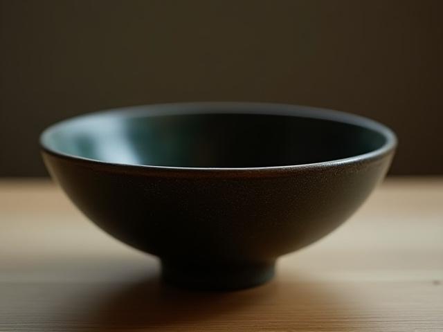 茶道に用いられる、重厚感のある手作りの茶碗